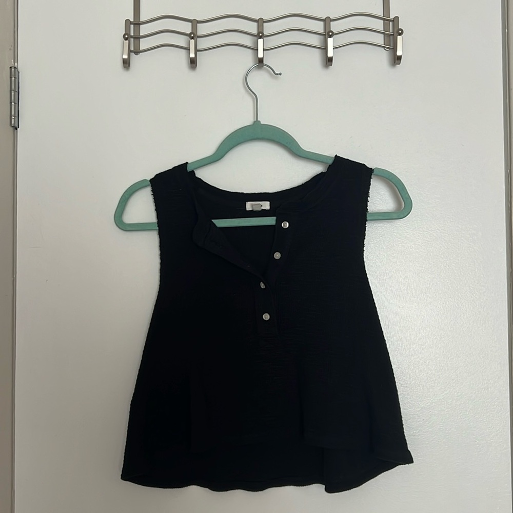 Never worn aerie cropped waffle top size medium